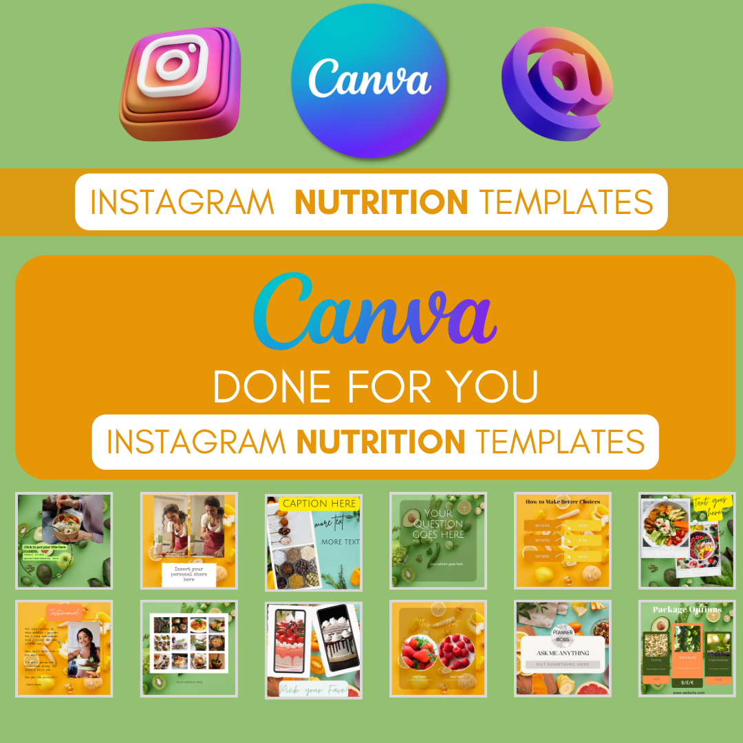Instagram Social Media Templates NUTRITION Designs